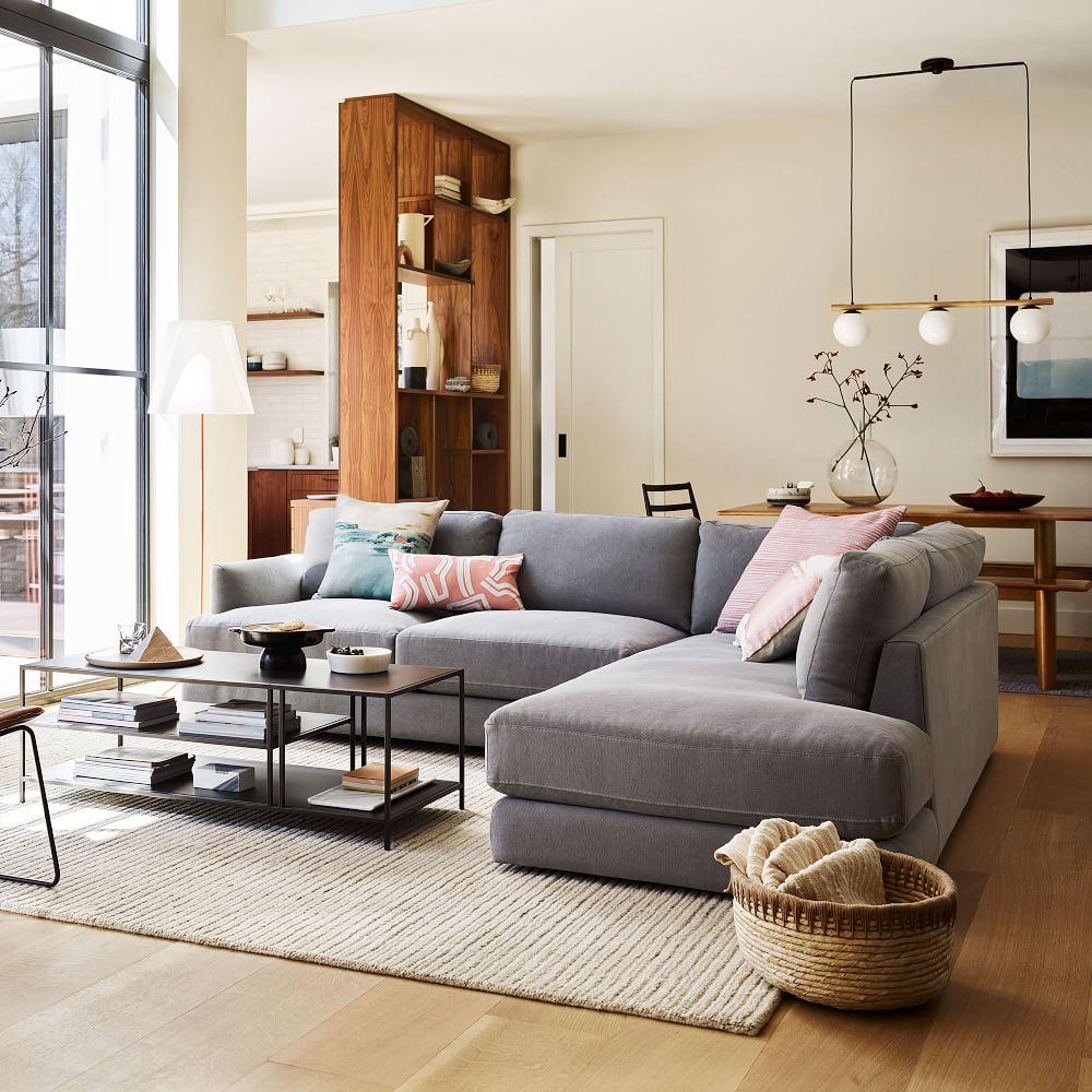 Haven 2 Piece Bumper Chaise Sofa Modern Comfort West Elm UK